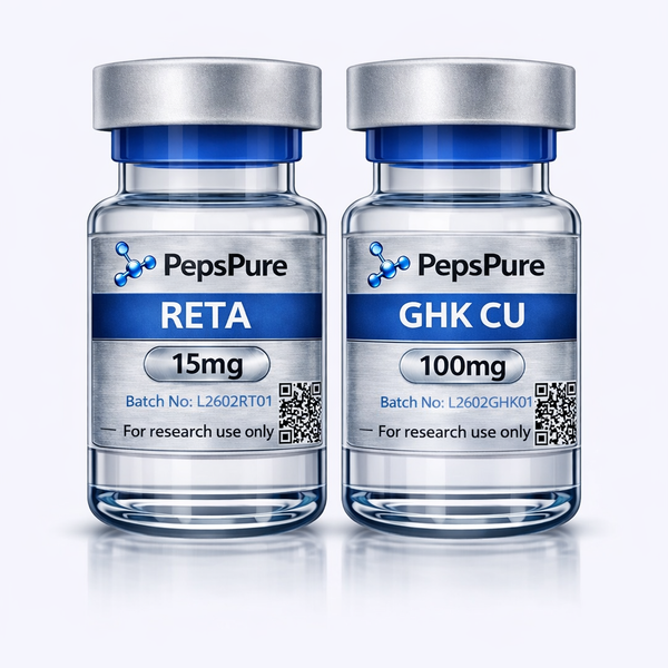 mt2 reta ghk cu RETA + GHK-Cu Research Stack – Peps Pure Lab